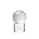 Basketball Globe on Round Base Crystal Trophy