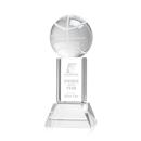 Basketball on Tower Base Clear Globe Crystal Trophy