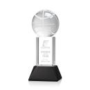Basketball on Tower Base Black Globe Crystal Trophy
