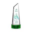 Keene Full Color on Base Green Peaks Crystal Trophy