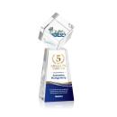 Klein Full Color Square / Cube on Tall Base Crystal Trophy