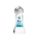 Soccer Ball Full Color on Belcroft Clear Globe Crystal Trophy