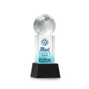 Soccer Ball Full Color on Belcroft Black Globe Crystal Trophy