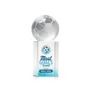 Soccer Ball Full Color Globe on Yoder Crystal Trophy