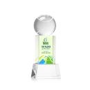 Tennis Ball Full Color on Belcroft Clear Globe Crystal Trophy