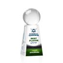 Baseball Full Color Globe on Tall Crystal Trophy