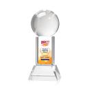 Baseball Full Color on Tower Clear Globe Crystal Trophy