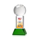 Baseball Full Color on Tower Green Globe Crystal Trophy