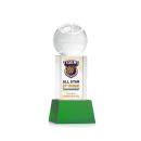Basketball Full Color on Belcroft Green Globe Crystal Trophy