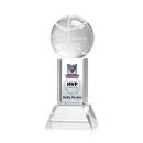 Basketball Full Color on Tower Clear Globe Crystal Trophy