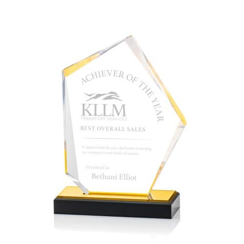 Awards and Plaques - Acrylic Trophies - Oneill Gold Unique Acrylic Trophy