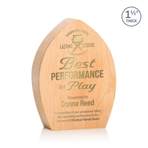 Awards and Plaques - Eco-Friendly Trophies - Silverstone Peaks Wood Trophy