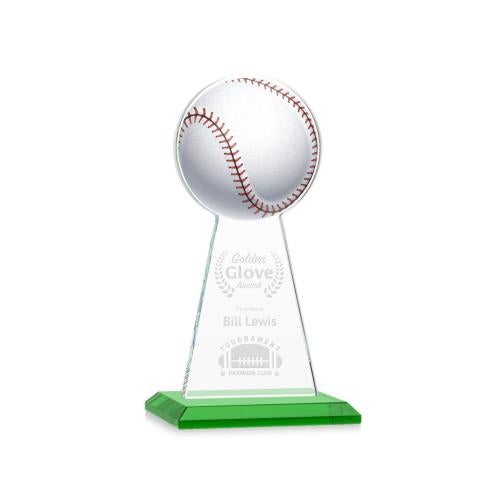 Awards and Plaques - Crystal Trophies - Edenwood Baseball Green Towers Crystal Trophy