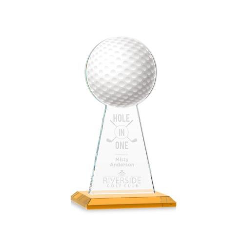 Awards and Plaques - Crystal Trophies - Edenwood Golf Amber Towers Crystal Trophy