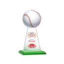 Edenwood Baseball Full Color Green Towers Crystal Trophy