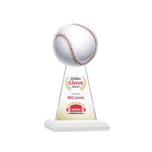 Awards and Plaques - Crystal Trophies - Edenwood Baseball Full Color Fagan Towers Crystal Trophy