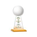 Edenwood Golf Full Color Amber Towers Crystal Trophy