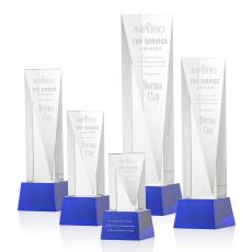 Montes on Base Blue Towers Crystal Trophy - Crystal Trophies