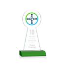 Laidlaw Full Color/Etch Green Towers Crystal Trophy