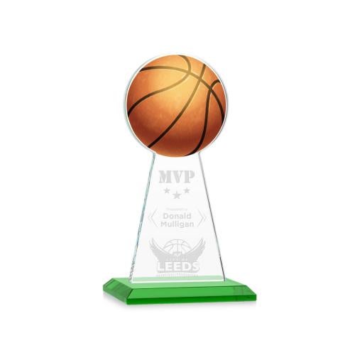 Awards and Plaques - Crystal Trophies - Edenwood Basketball Green Towers Crystal Trophy