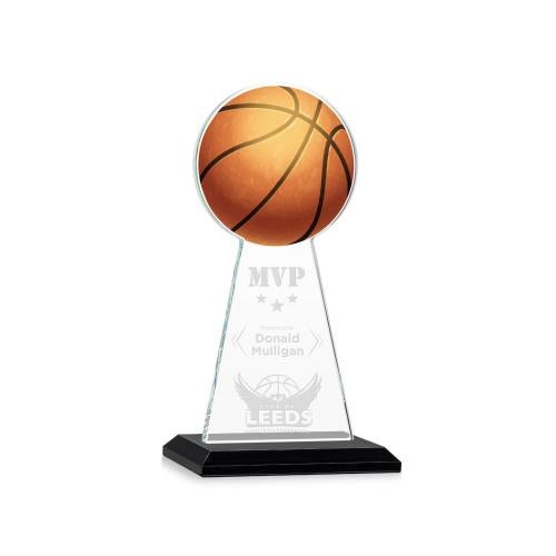 Awards and Plaques - Crystal Trophies - Edenwood Basketball Black Towers Crystal Trophy