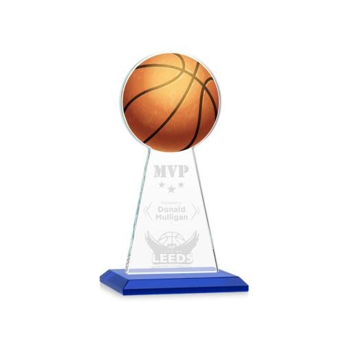 Awards and Plaques - Crystal Trophies - Edenwood Basketball Blue Towers Crystal Trophy