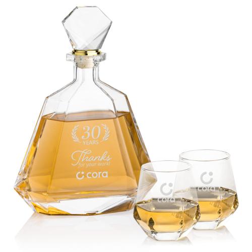 Custom Barware Glasses - Decanters - Hartsdale Decanter Set