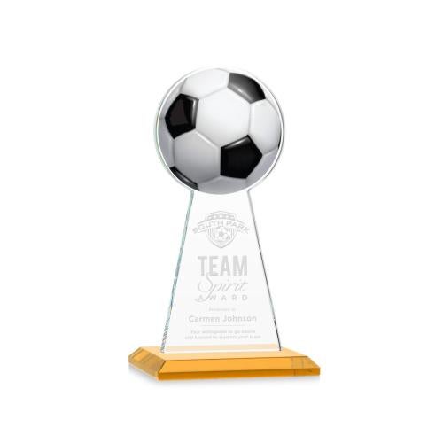 Awards and Plaques - Crystal Trophies - Edenwood Soccer Amber Towers Crystal Trophy