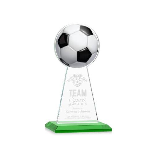 Awards and Plaques - Crystal Trophies - Edenwood Soccer Green Towers Crystal Trophy
