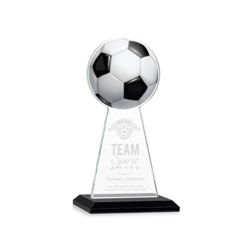 Awards and Plaques - Crystal Trophies - Edenwood Soccer Black Towers Crystal Trophy