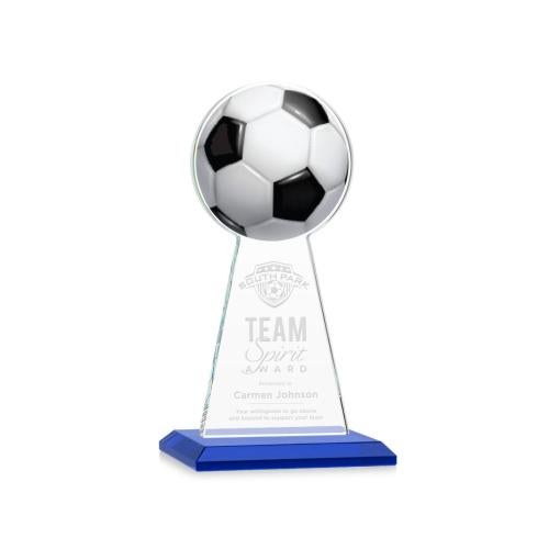 Awards and Plaques - Crystal Trophies - Edenwood Soccer Blue Towers Crystal Trophy