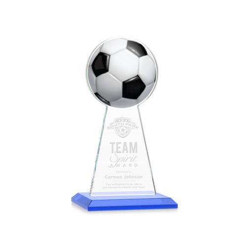 Awards and Plaques - Crystal Trophies - Edenwood Soccer Sky Blue Towers Crystal Trophy