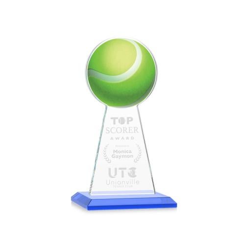 Awards and Plaques - Crystal Trophies - Edenwood Tennis Sky Blue Towers Crystal Trophy
