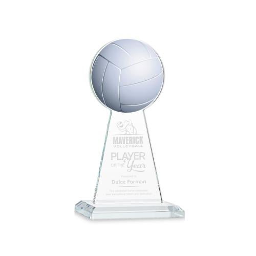 Awards and Plaques - Crystal Trophies - Edenwood Volleyball Clear Towers Crystal Trophy