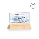 Paris Full Color Starfire/Bamboo (Horiz) Rectangle Wood Trophy