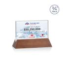 Paris Full Color Starfire/Walnut (Horiz) Rectangle Crystal Trophy