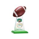 Edenwood Football Full Color Green Towers Crystal Trophy