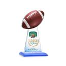 Edenwood Football Full Color Sky Blue Towers Crystal Trophy