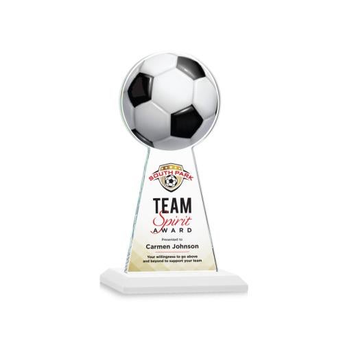 Awards and Plaques - Crystal Trophies - Edenwood Soccer Full Color Fagan Towers Crystal Trophy
