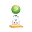 Edenwood Tennis Full Color Amber Towers Crystal Trophy