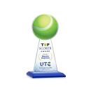 Edenwood Tennis Full Color Blue Towers Crystal Trophy