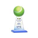 Edenwood Tennis Full Color Sky Blue Towers Crystal Trophy