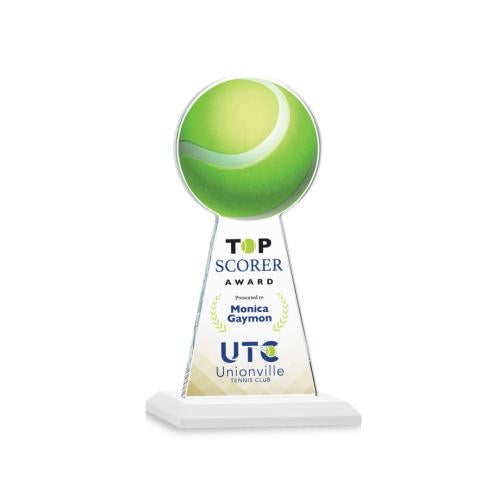 Awards and Plaques - Crystal Trophies - Edenwood Tennis Full Color Fagan Towers Crystal Trophy