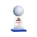 Edenwood Volleyball Full Color Blue Towers Crystal Trophy