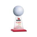 Edenwood Volleyball Full Color Red Towers Crystal Trophy