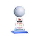 Edenwood Volleyball Full Color Sky Blue Towers Crystal Trophy