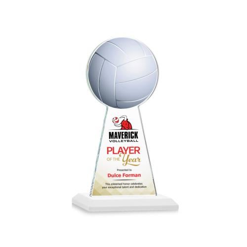 Awards and Plaques - Crystal Trophies - Edenwood Volleyball Full Color Fagan Towers Crystal Trophy