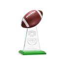 Edenwood Football VividPrint/Etch Green Towers Crystal Trophy