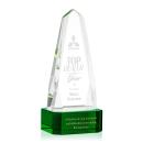 Geneva on Base Green Obelisk Crystal Trophy