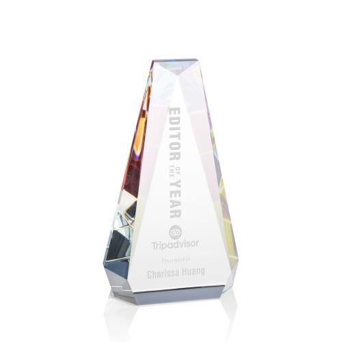 Awards and Plaques - Crystal Trophies - Carmel Prismatic Tear Drop Crystal Trophy